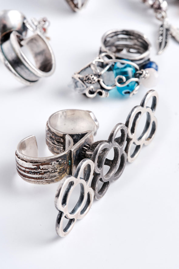 Flor de Barcelona Double Ring – Mokume Gane Portal of Protection
