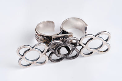 Flor de Barcelona Double Ring – Mokume Gane Portal of Protection
