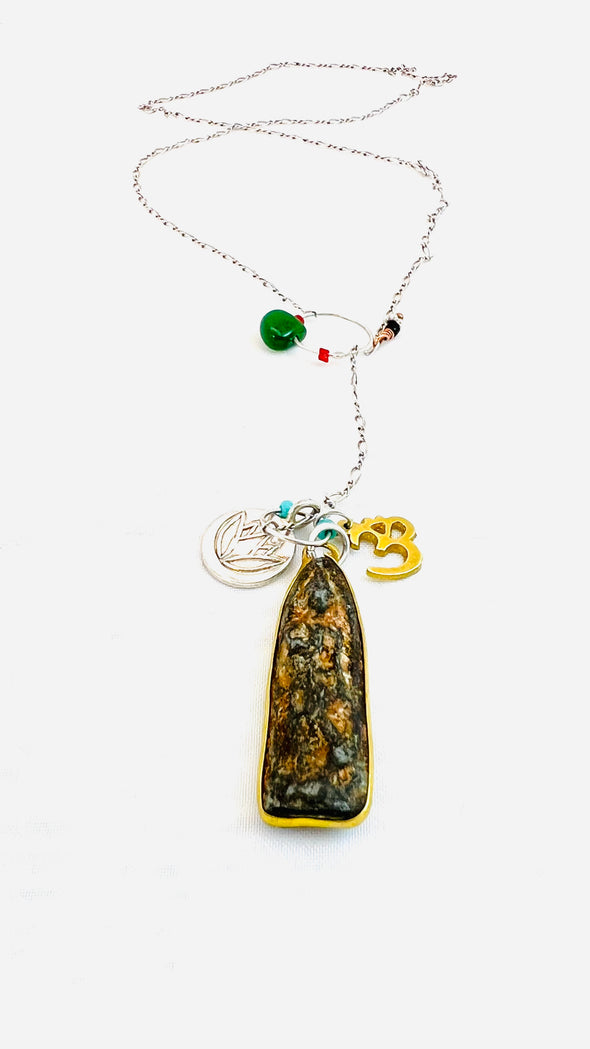 Buddha/Jade lariat necklace