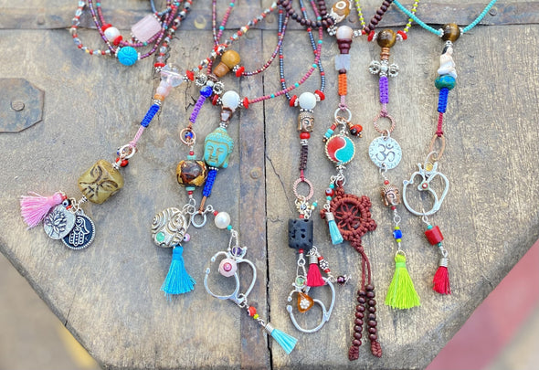 Caribbean Sea Mala: Miniature Prayer Beads 📿 Rosarios.