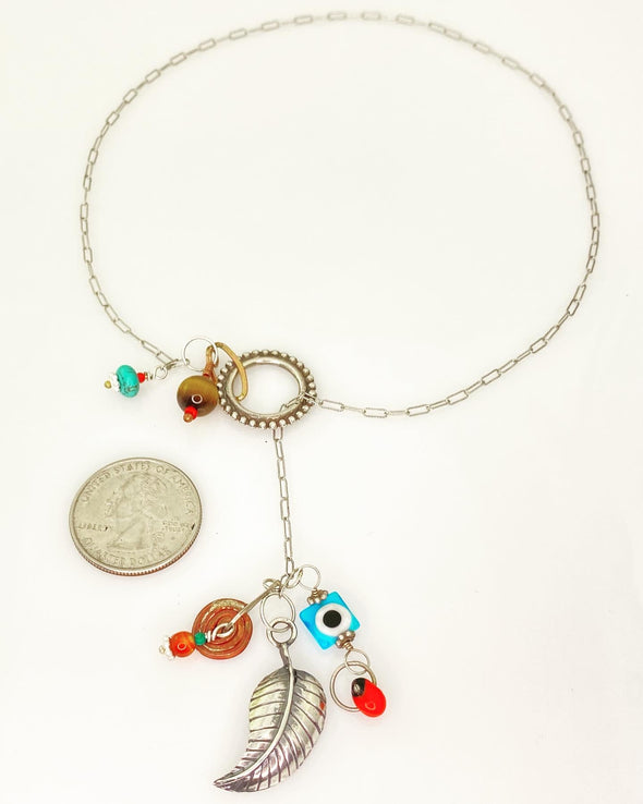 Sterling Silver Feather “Y” Lariat Necklace