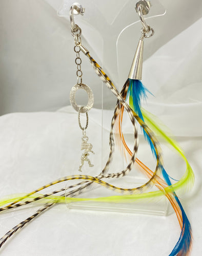 Natural Feathers, super long and light earrings!
