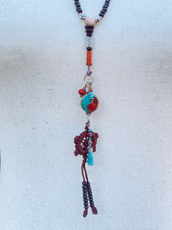 Rosewood Tibetan Mala: Miniature Prayer Beads 📿 Rosarios.