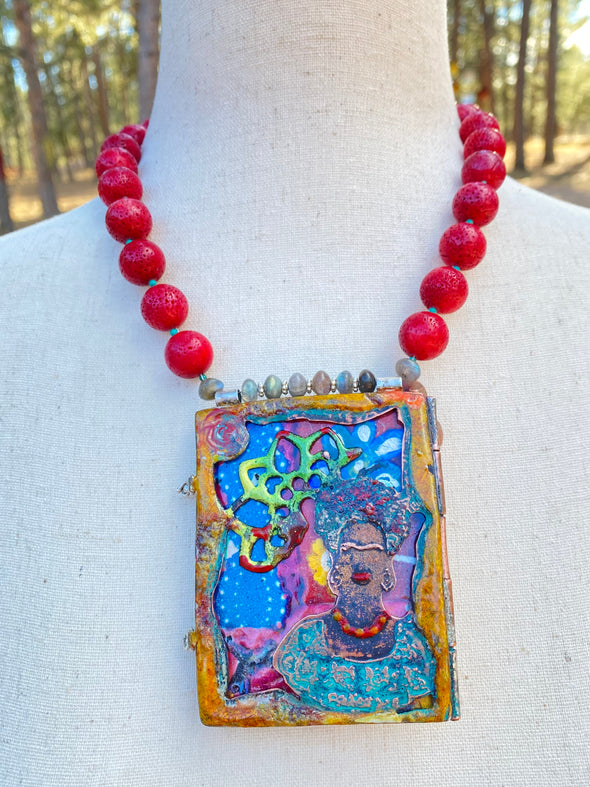 Not your Regular Frida Kahlo Locket Necklace!