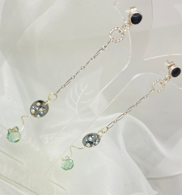 Sterling silver earrings, Long, super light weight!